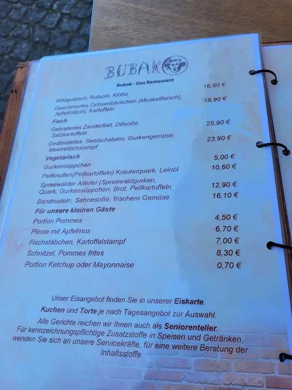 Menu_Spreewaldrestaurant BUBAK_(Spreewald)_immagine_3