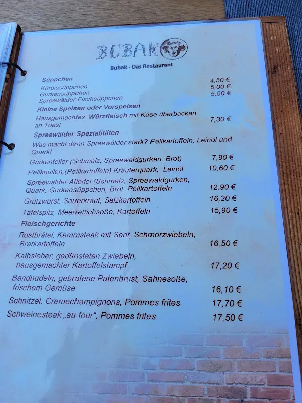 Menu_Spreewaldrestaurant BUBAK_(Spreewald)_immagine_4