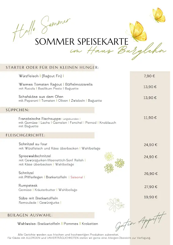 Menu_Haus Burglehn - Restaurant & Veranstaltungsstätte in Lübben - Spreewald (Öffnungszeiten auf der Homepage)_(Spreewald)_image_2