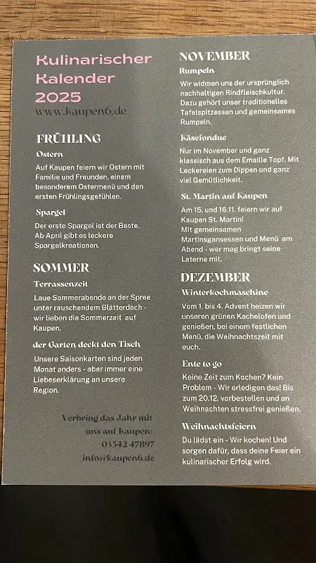 Menu_Kaupen Nr.6_Lübbenau/Spreewald_image_1