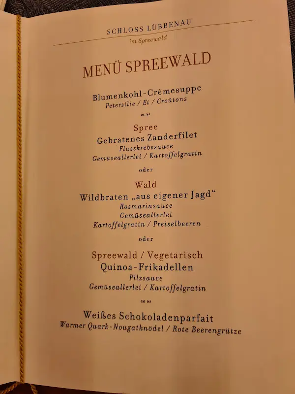 Menu_Schloss-Restaurant LINARI Lübbenau_Lübbenau/Spreewald_image_2