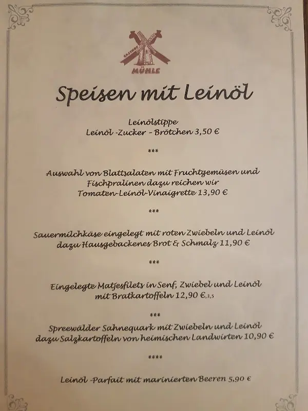 Menu_Gasthof Mühle_Lübbenau/Spreewald_image_2