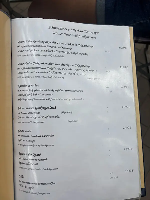 Menu_Traditionsgasthaus Zum Grünen Strand der Spree_Lübbenau/Spreewald_image_1