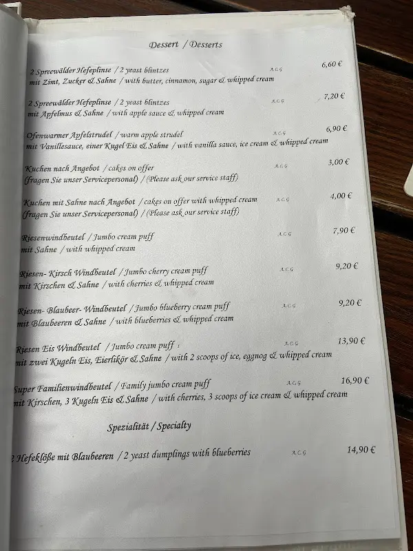 Menu_Traditionsgasthaus Zum Grünen Strand der Spree_Lübbenau/Spreewald_image_2