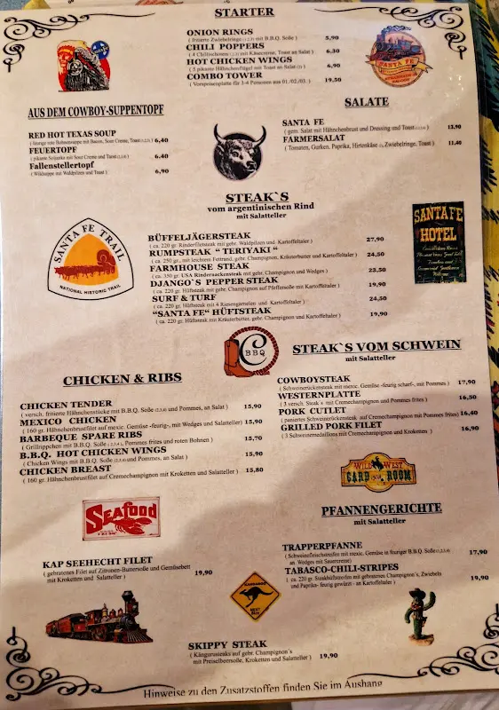 Menu_Steakhaus Santa Fe_Lübbenau/Spreewald_image_1