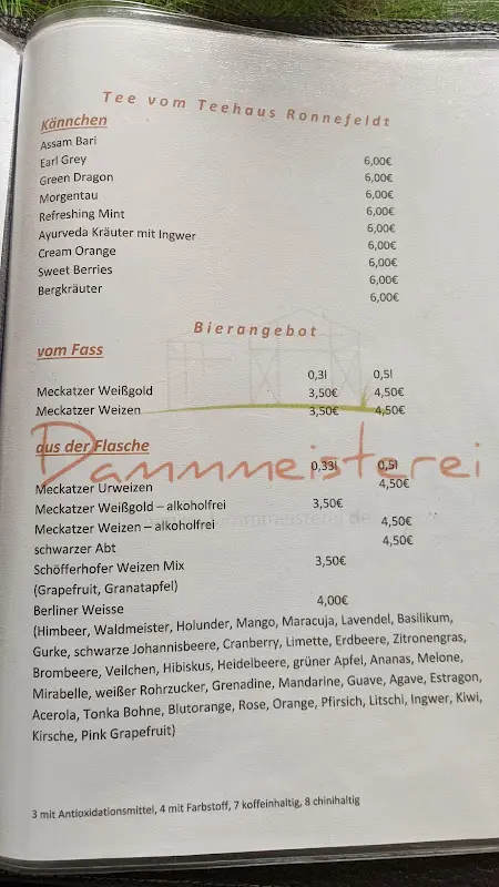 Menu_Restaurant Dammmeisterei Zollbrücke_Oderaue_immagine_2