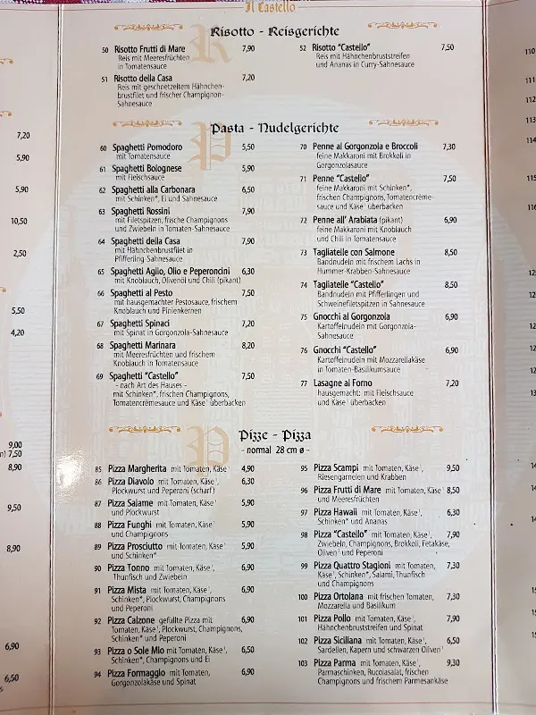 Menu_Hotel und Restaurant Il Castello_Berlin_image_4