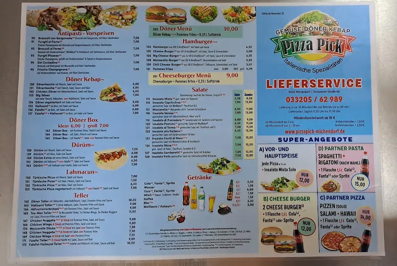 Menu_Gemüse Döner Kebab Pizza Pick_Michendorf_immagine_3