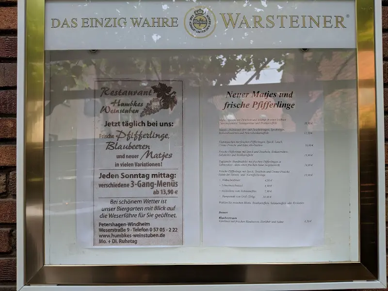 Menu_Restaurant Humbkes Weinstuben_Petershagen_image_1