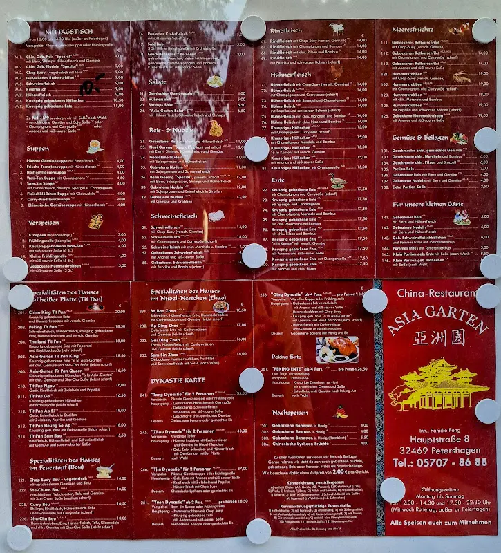 Menu_China-Restaurant Asia Garten_Petershagen_immagine_1