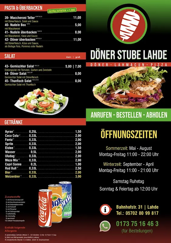 Menu_Döner Stube Lahde_Petershagen_immagine_1