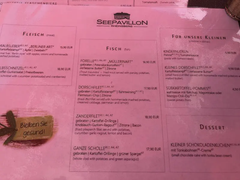 Menu_Café Seepavillon Rheinsberg_Rheinsberg_immagine_2