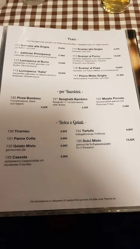 Menu_Ristorante Pizzeria 