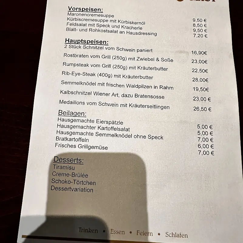 Menu_Gasthof zum Hirsch_Schönborn_immagine_1