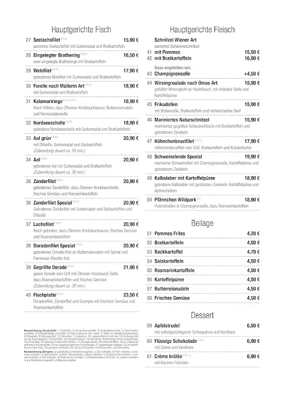 Menu_Restaurant am Wildpark & Seeblick Apartments_Mellensee_immagine_2