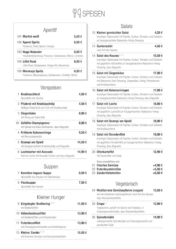 Menu_Restaurant am Wildpark & Seeblick Apartments_Mellensee_immagine_3