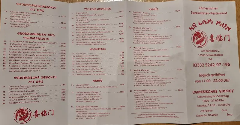 Menu_China-Restaurant He Lam Mun_Schwedt/Oder_immagine_1