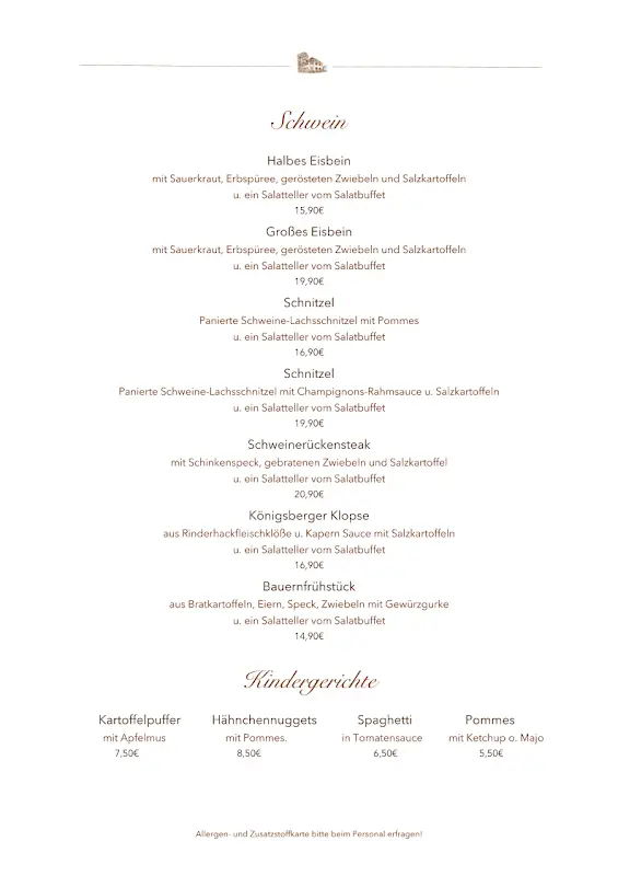 Menu_Hotel & Restaurant Schenk von Landsberg_Teupitz_immagine_1