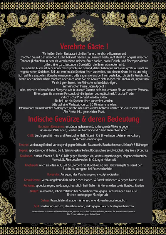 Menu_Indian Taste_Wittstock/Dosse_image_3