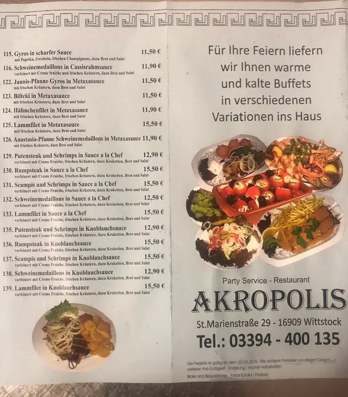 Menu_Restaurant Akropolis_Wittstock/Dosse_image_1
