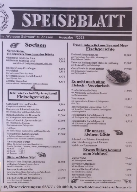 Menu_Restaurant Weisser Schwan_Zossen_immagine_4