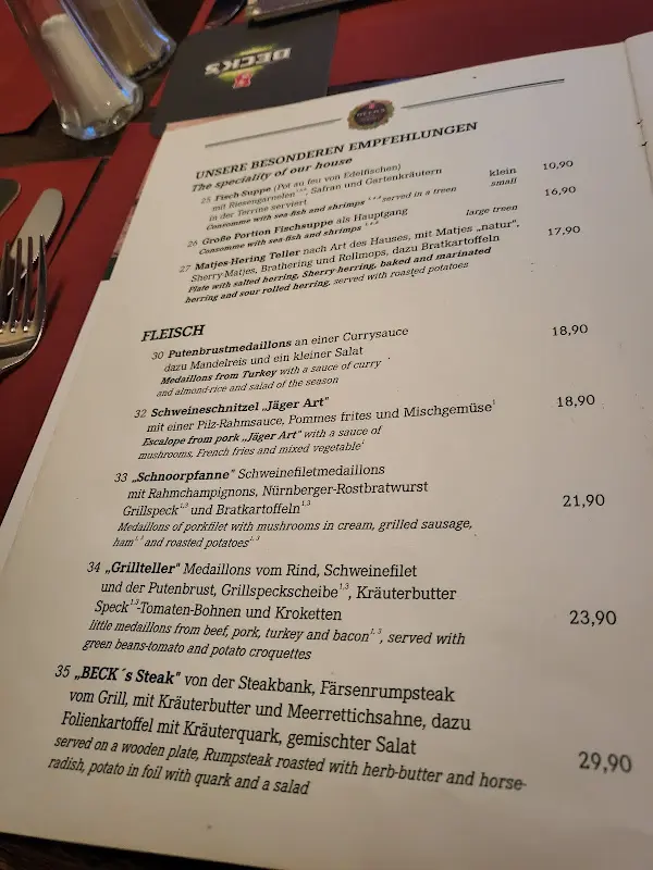 Menu_Beck's in'n Snoor_Bremen_immagine_1