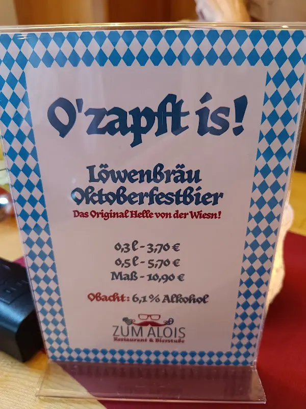 Menu_ZUM ALOIS Restaurant & Bierstube_Bremen_image_2