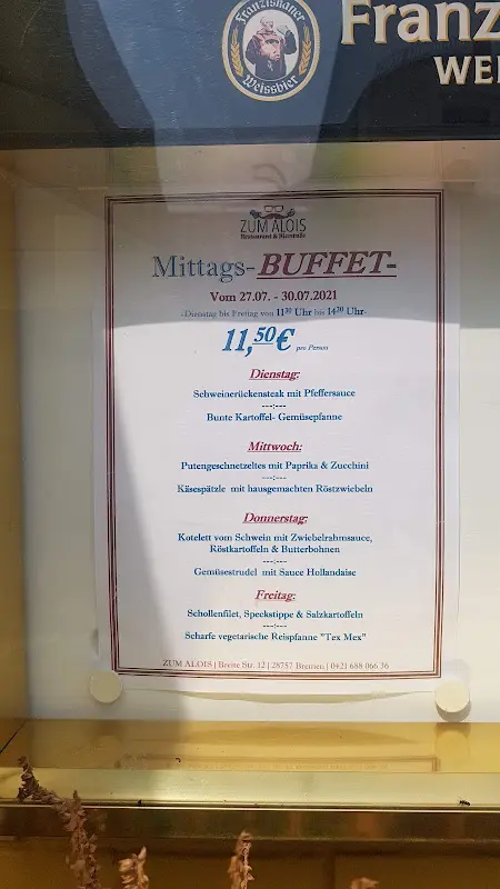 Menu_ZUM ALOIS Restaurant & Bierstube_Bremen_image_4