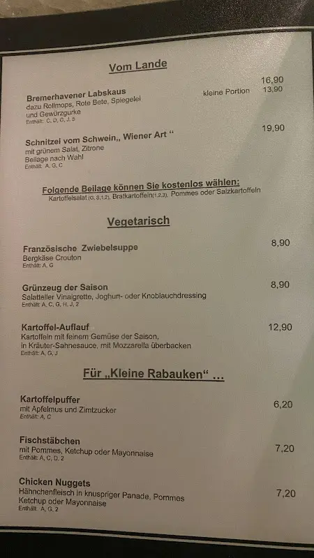 Menu_Der Kutterfischer_Bremerhaven_imagen_1
