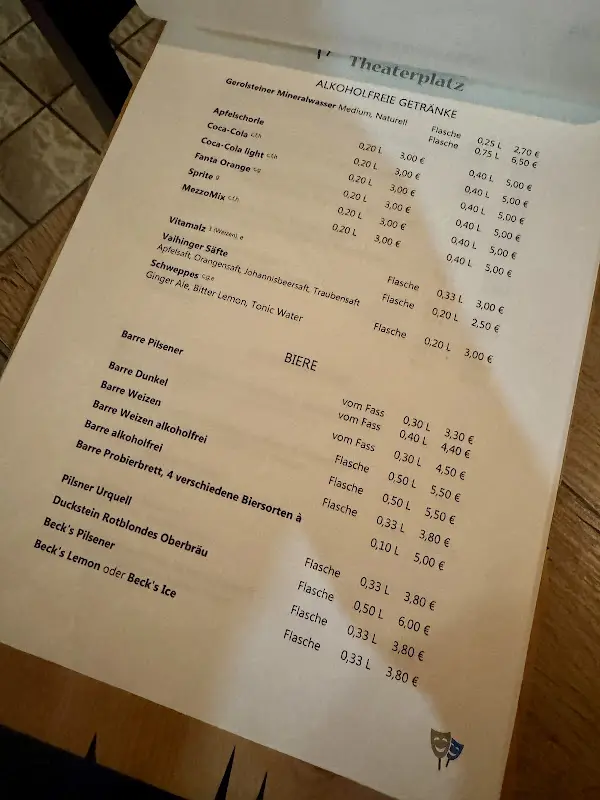 Menu_Restaurant Am Theaterplatz 