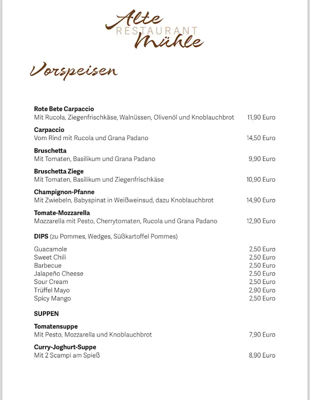 Menu_Alte Mühle Bergstedt_Hamburg_image_2