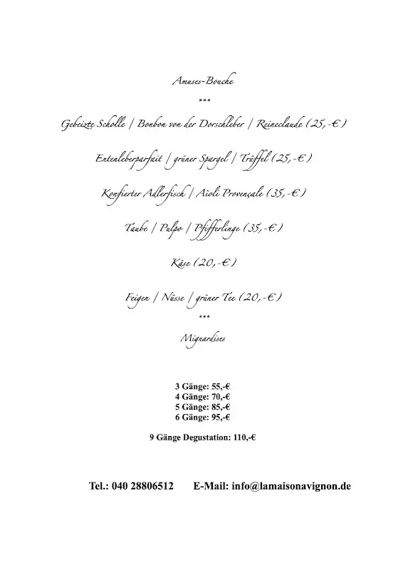 Menu_La Maison d'Avignon_Hamburg_immagine_3