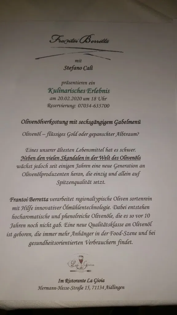 Menu_Ristorante La Gioia_Aidlingen_image_1