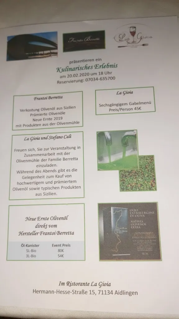 Menu_Ristorante La Gioia_Aidlingen_image_2