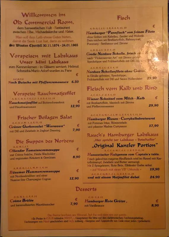 Menu_Old Commercial Room_Hamburg_immagine_1