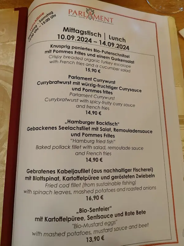 Menu_Restaurant Parlament Hamburg_Hamburg_image_1