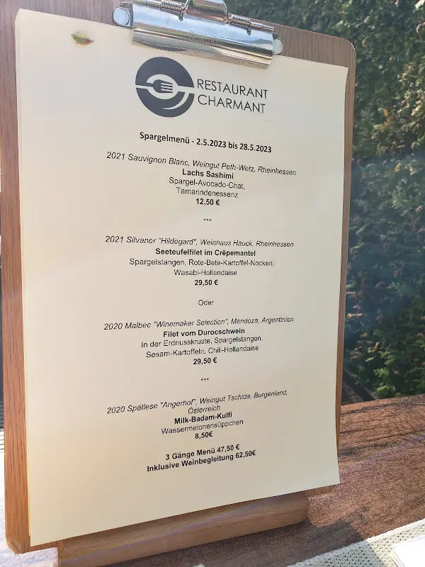 Menu_Restaurant Charmant_Hamburg_immagine_2