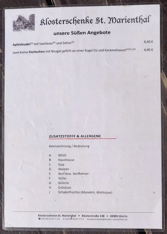 Menu_Klosterschenke Abbey Tavern_Ostritz_image_2