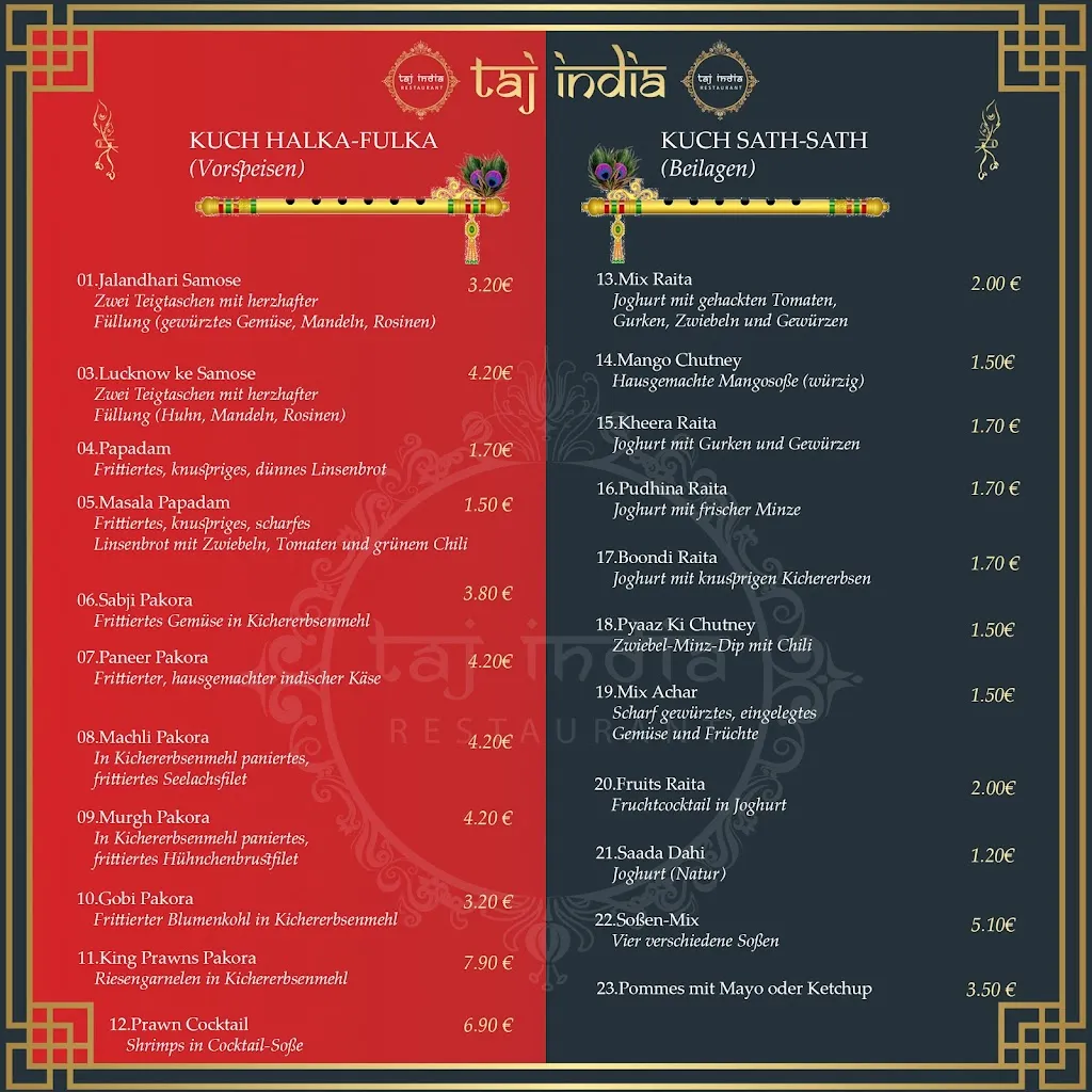 Menu_Taj India Restaurant_Bonn_image_1