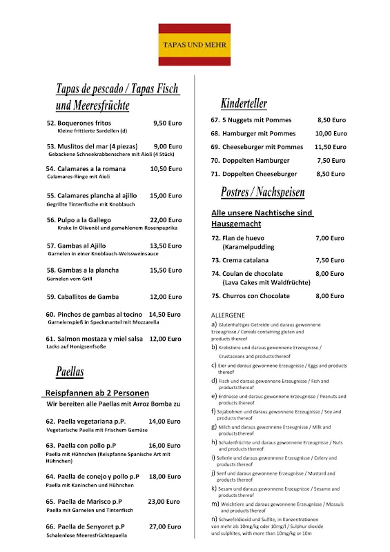 Menu_Tapas und Mehr Spanisches Restaurant Ammersbek_Ammersbek_image_2