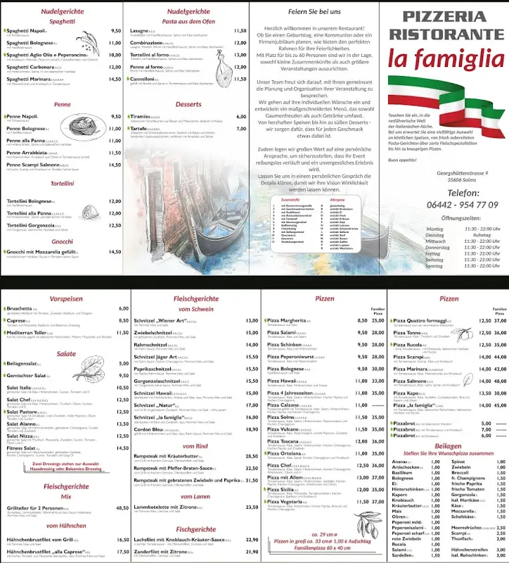 Menu_Pizzeria Ristorante la famiglia_Solms_image_1