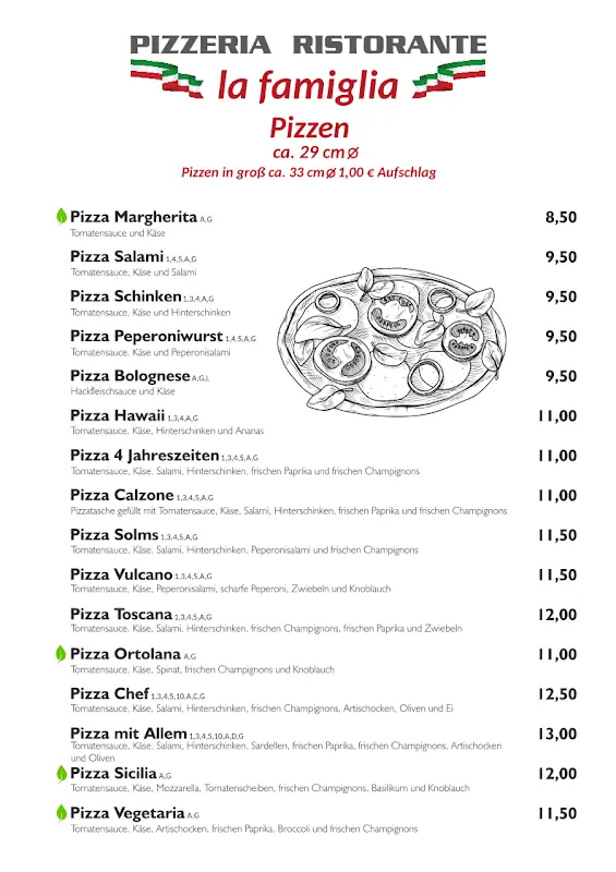 Menu_Pizzeria Ristorante la famiglia_Solms_image_4