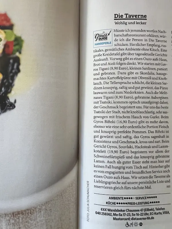 Menu_The Tavern_Hamburg_immagine_1