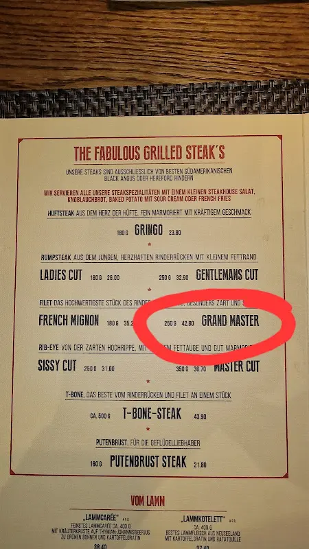 Menu_Primecut Steakhouse_Gießen_immagine_1