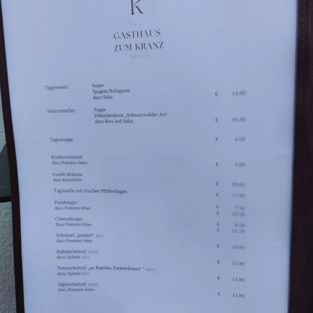 Menu_Gasthaus Kranz_Schwarzwald_immagine_2
