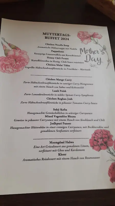 Menü_Maharaja Indisches Spezialitäten-Restaurant_Weinstraße_Bild_1