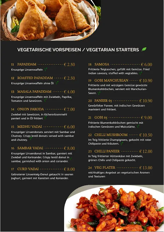 Menu_Dosa World Indisches restaurant_Hamburg_immagine_1