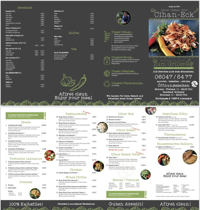 Menu_Cihan-Eck Döner #Kebab Bistrorante_Altenstadt_image_1