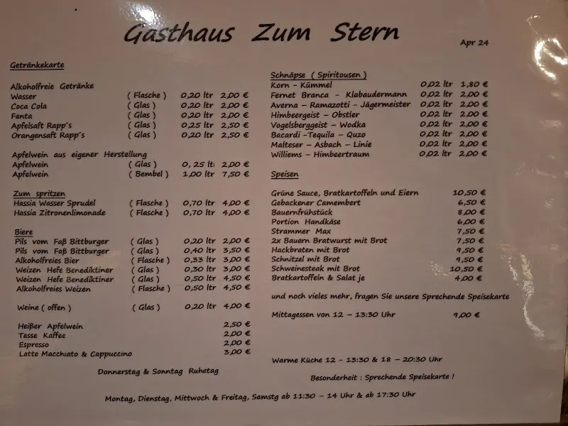 Menu_Gaststätte 