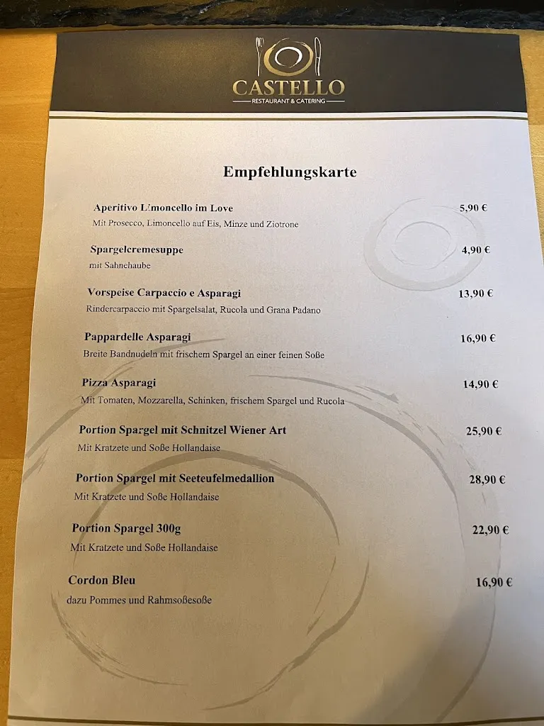 Menu_Castello Restaurant Pizzeria Catering_Bötzingen_image_1